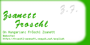 zsanett froschl business card